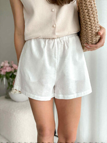 Szorty Blake len+bawełna Premium