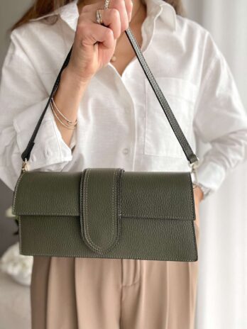 Torebka Hebe khaki 100% skóra naturalna