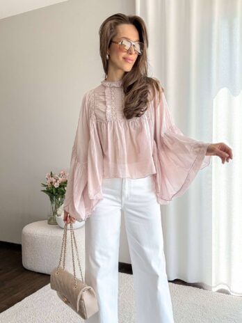 Bluzka Valentina pudrowy róż